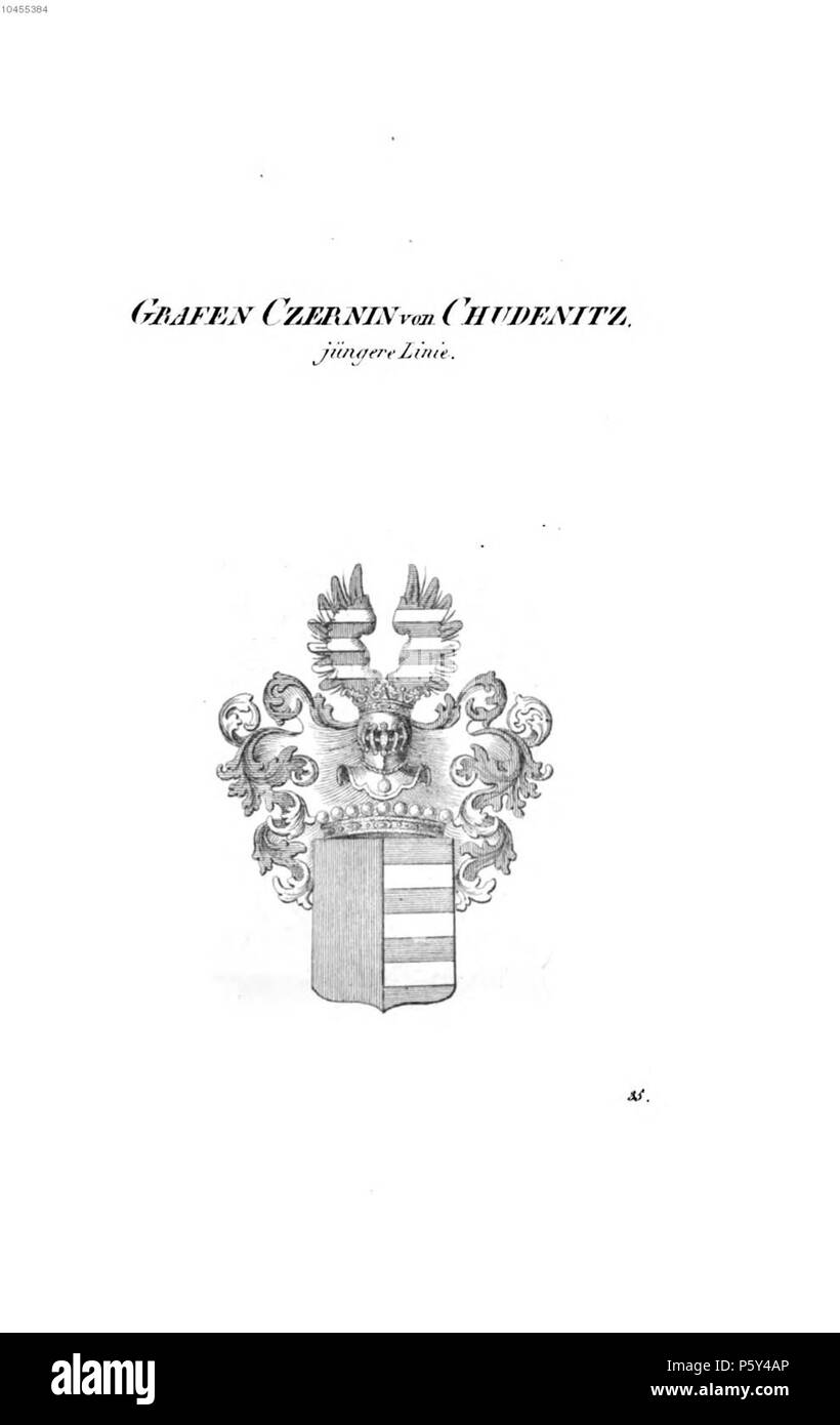 N/A. Czernin Wappen von Chudenitz Tyroff - 1 HA.jpg . Entre 1846 et 1865. Czernin von Chudenitz inconnu 396 Tyroff - 1 HA Banque D'Images