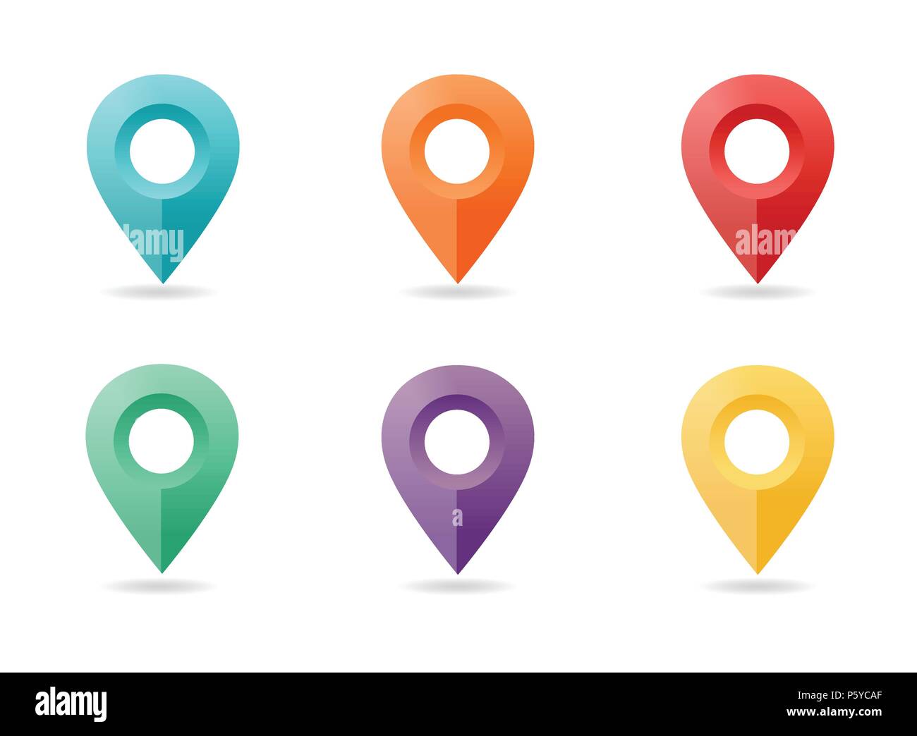 Plat à la carte de style design. Icon Set Illustration de Vecteur Plat à la carte de style design. Icon Set Illustration de Vecteur