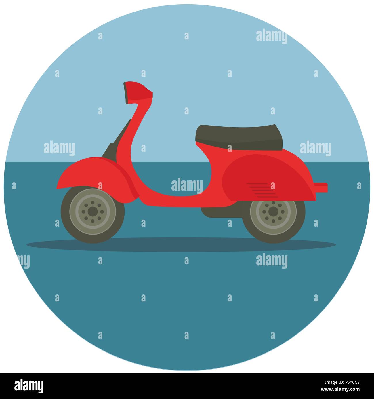 La livraison de moto dans le style plate Illustration de Vecteur