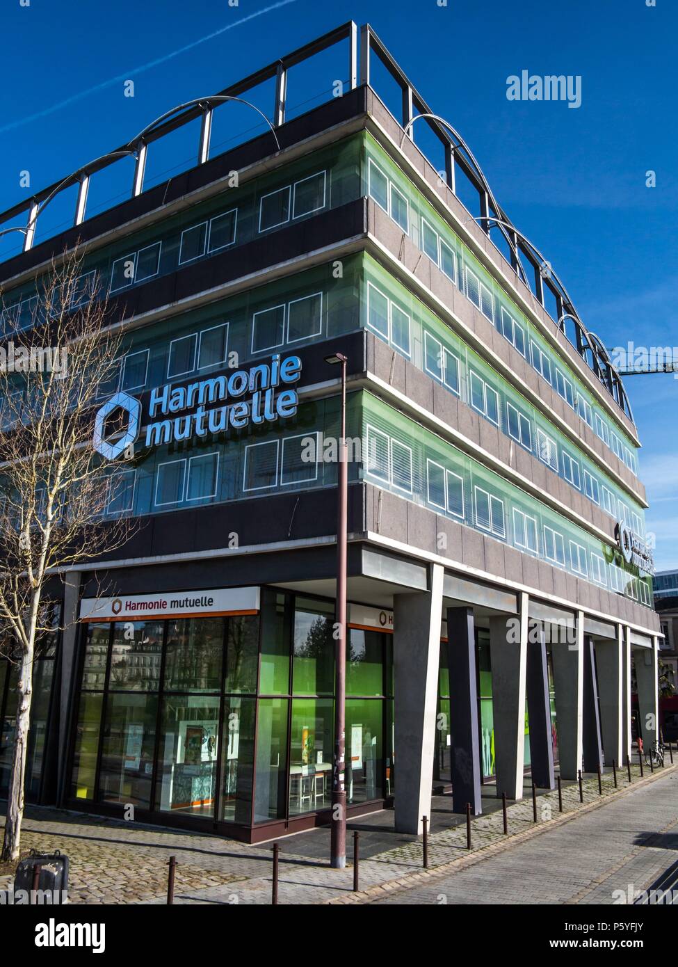 Construction de l'harmonie mutuelle entreprise, Nantes, Loire-Atlantique,  Pays de la Loire. Mars 2018 Crédit photo Damien Grenon:Damien Grenon/Pho  Photo Stock - Alamy