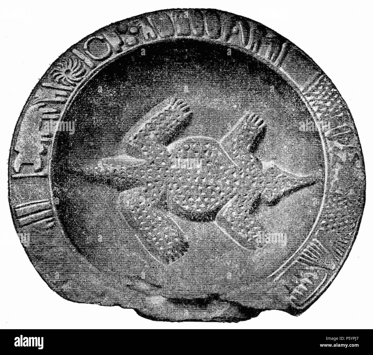 400 D254-plat avec signes du zodiaque.-L2-CH7 Banque D'Images