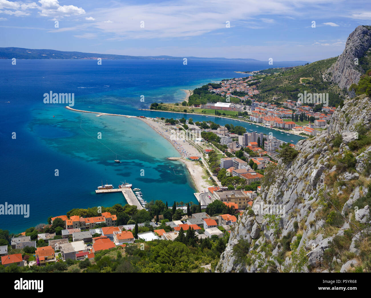 Omis Dalmatie Ville Région de la Croatie Banque D'Images