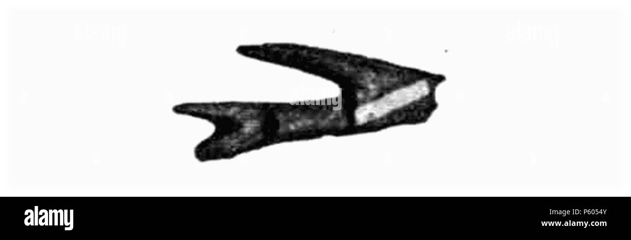 398 D044- Outils en bois de renne -c -L1-CH1 Banque D'Images