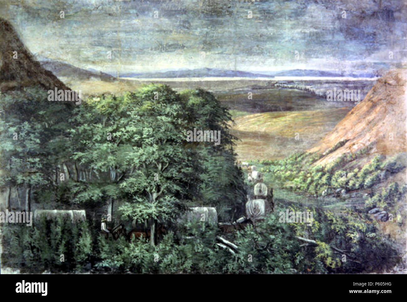 519 Entrer dans la grande vallée du lac salé par C.C.A. Christensen Banque D'Images