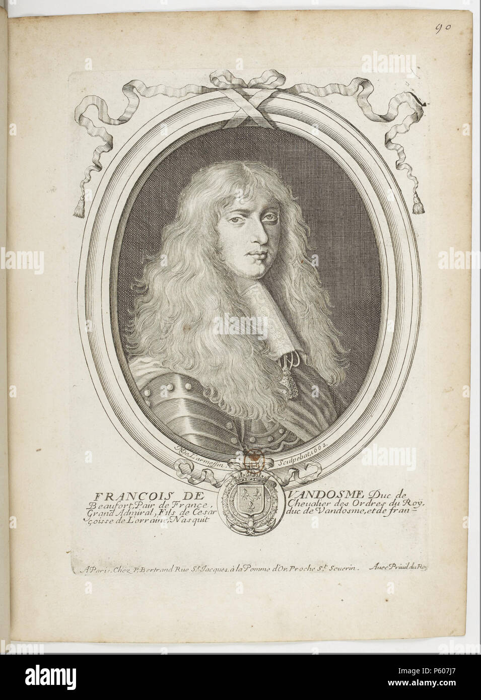 531 estampes par Nicolas de Larmessin.f099.François de Bourbon-Vendôme, duc de Beaufort Banque D'Images