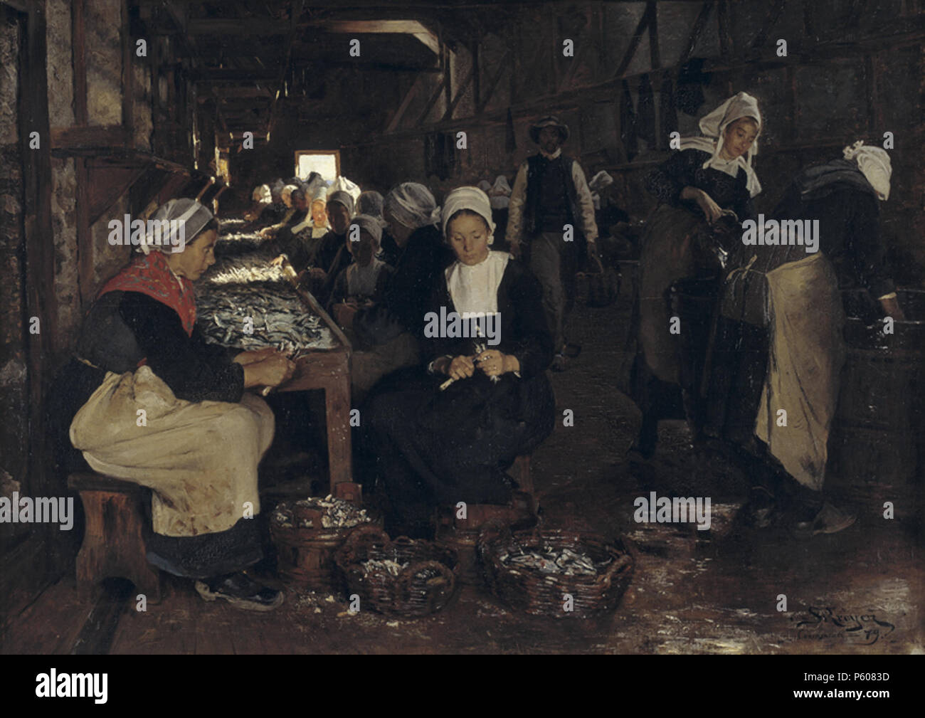 P.S. Kroeyer (1851-1909), et je sardineri Concarneau, 1879532 et je sardineri Concarneau Banque D'Images