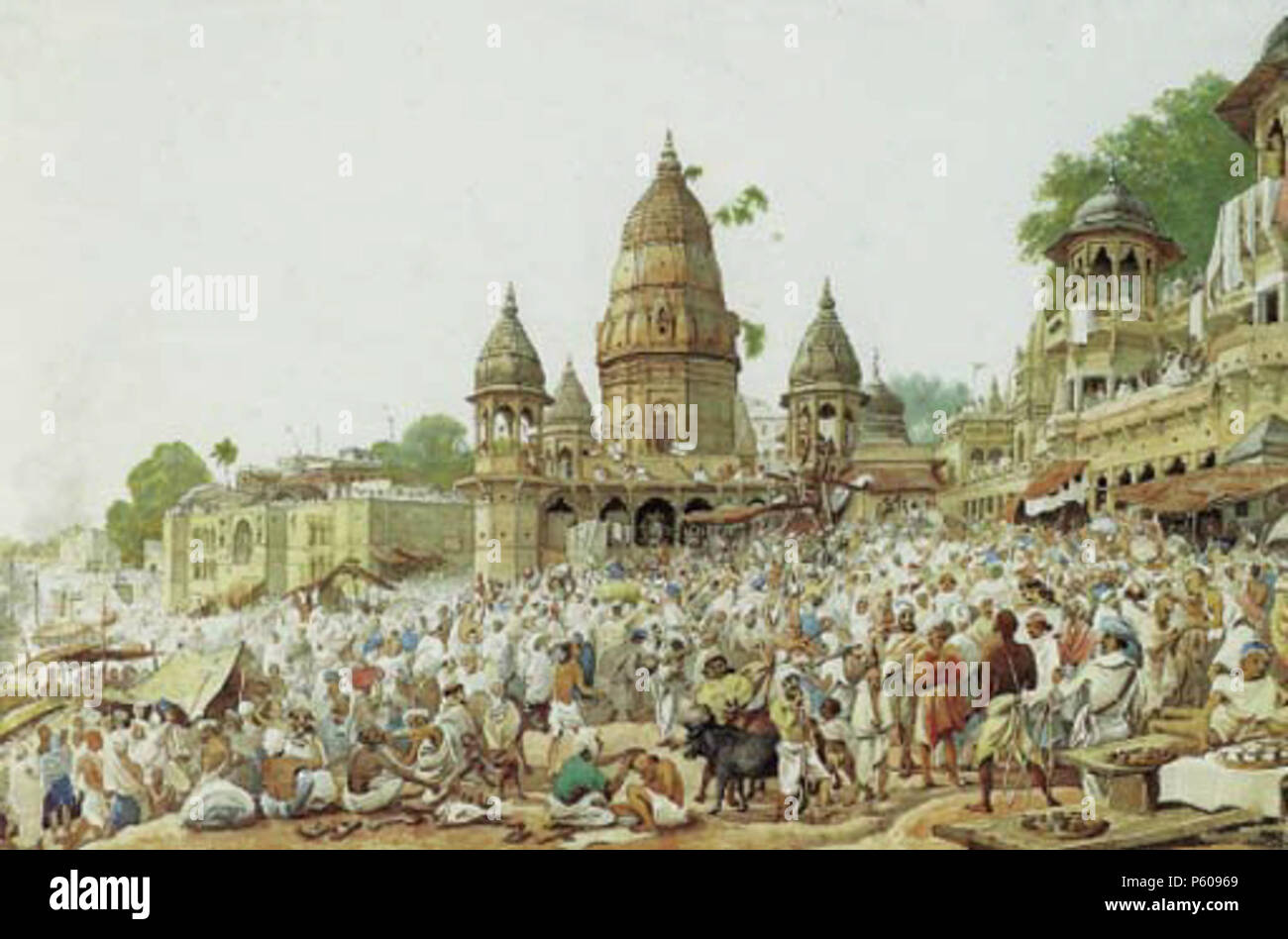 N/A. English : 'Veille de l'éclipse de lune, le 25 novembre 1825, Benares,' par l'érudit et James orientaliste Famille Prinsep. Crayon, plume et encre brune et aquarelle. 7 x 10 in. (17,8 x 26,7 cm.) l'image de courtoisie de Christie's. 23 avril 2011. James Famille Prinsep 536 Veille de l'éclipse de lune, le 25 novembre 1825 par James Benares Famille Prinsep Banque D'Images