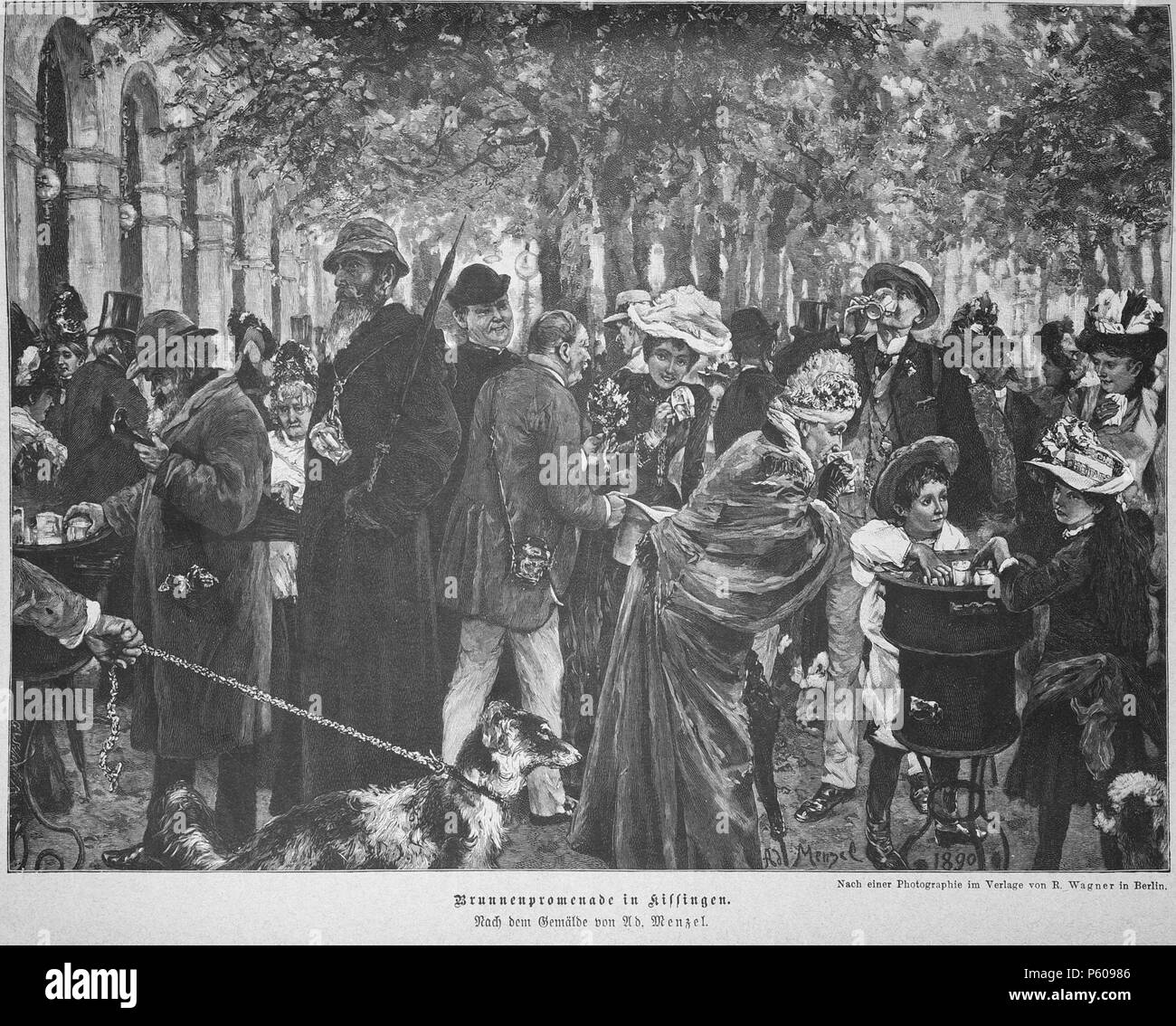 N/A. Deutsch : des Gemäldes Brunnenpromenade Druck à Kissingen aus der Gartenlaube imprimé 1891 .. Adolph von Menzel (1815-1905) peintre et illustrateur allemand Description Date de naissance/décès 8 Décembre 1815 9 février 1905 Lieu de naissance/mort Wrocaw Berlin Berlin lieu de travail contrôle d'autorité : Q164961 VIAF:34607154 ISNI:0000 0001 2127 5116 ULAN:500018924 RCAC:n:NLA50059021 36294061 452 WorldCat Die Gartenlaube (1891) b 413 Banque D'Images