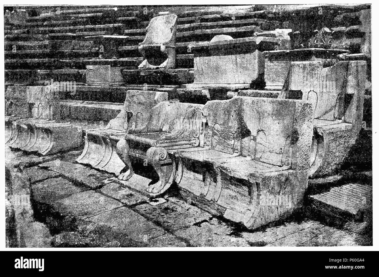 401 D309-Athènes - intérieur du théâtre de Bacchus.-L2-CH8 Banque D'Images