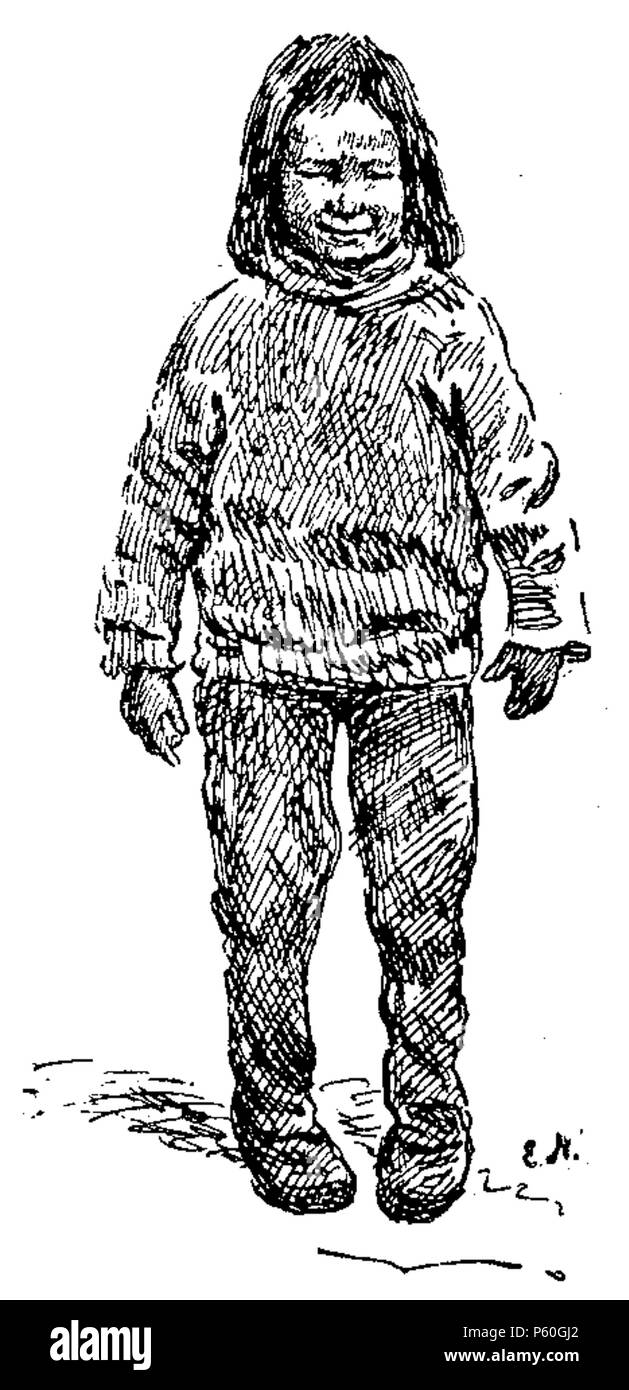 401 D334- un enfant esquimau - Liv4-Ch01 Banque D'Images
