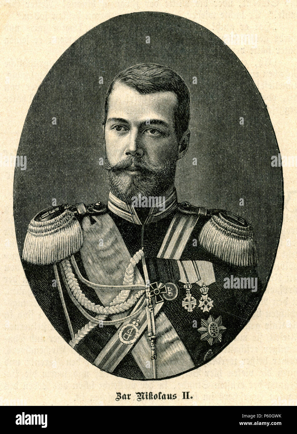 Nicolas II (Russe Николай II Nikolaus Alexandrovitch Romanov indigènes , russe Николай Александрович Романов, 1868-1918), Banque D'Images