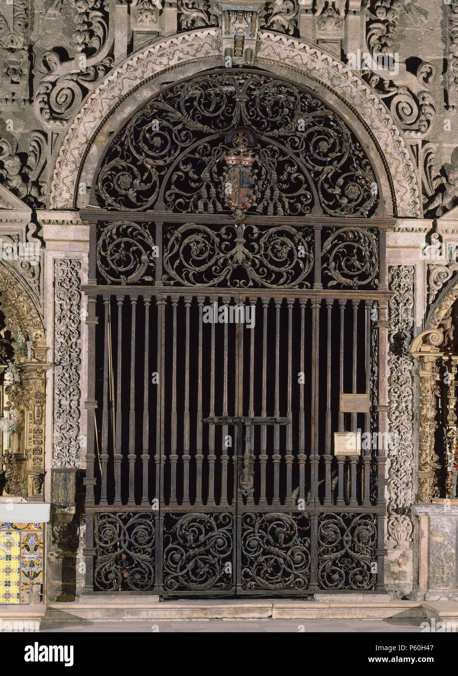 CAPILLA DE SAN ISIDORO - 1733 - BARROCO ESPAÑOL. Auteur : Antonio Matías de Figueroa (1734-1793). Emplacement : CATEDRAL-intérieur, Sevilla, Séville, ESPAGNE. Banque D'Images