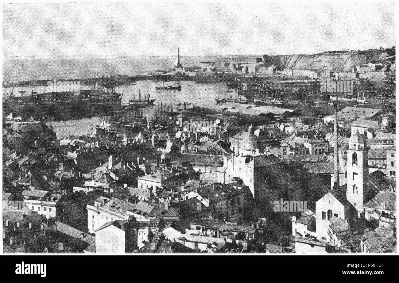 402 D399- le port de Gênes - Liv4-Ch03 Banque D'Images