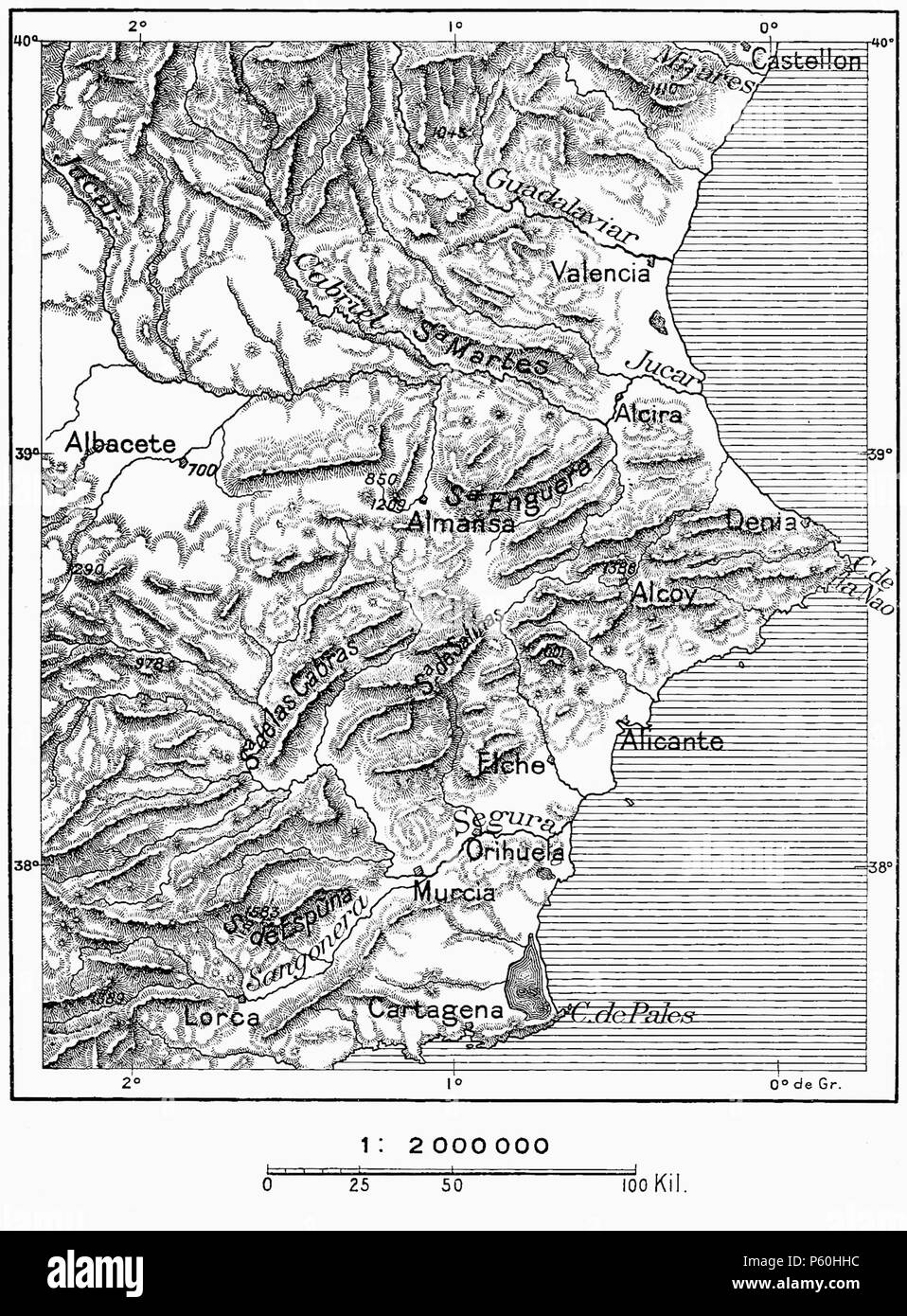 402 D416- N° 383. Campagnes de Murcie et de Valence. - Liv3-Ch13 Banque D'Images