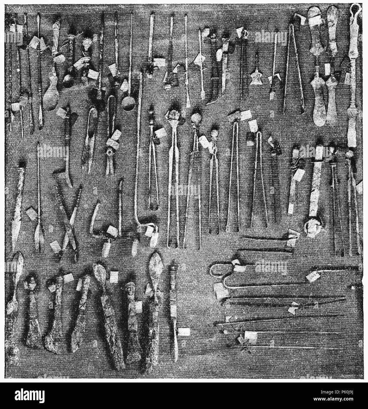 403 D479-instruments de chirurgie de Pompéi-Liv2-Ch10 Banque D'Images