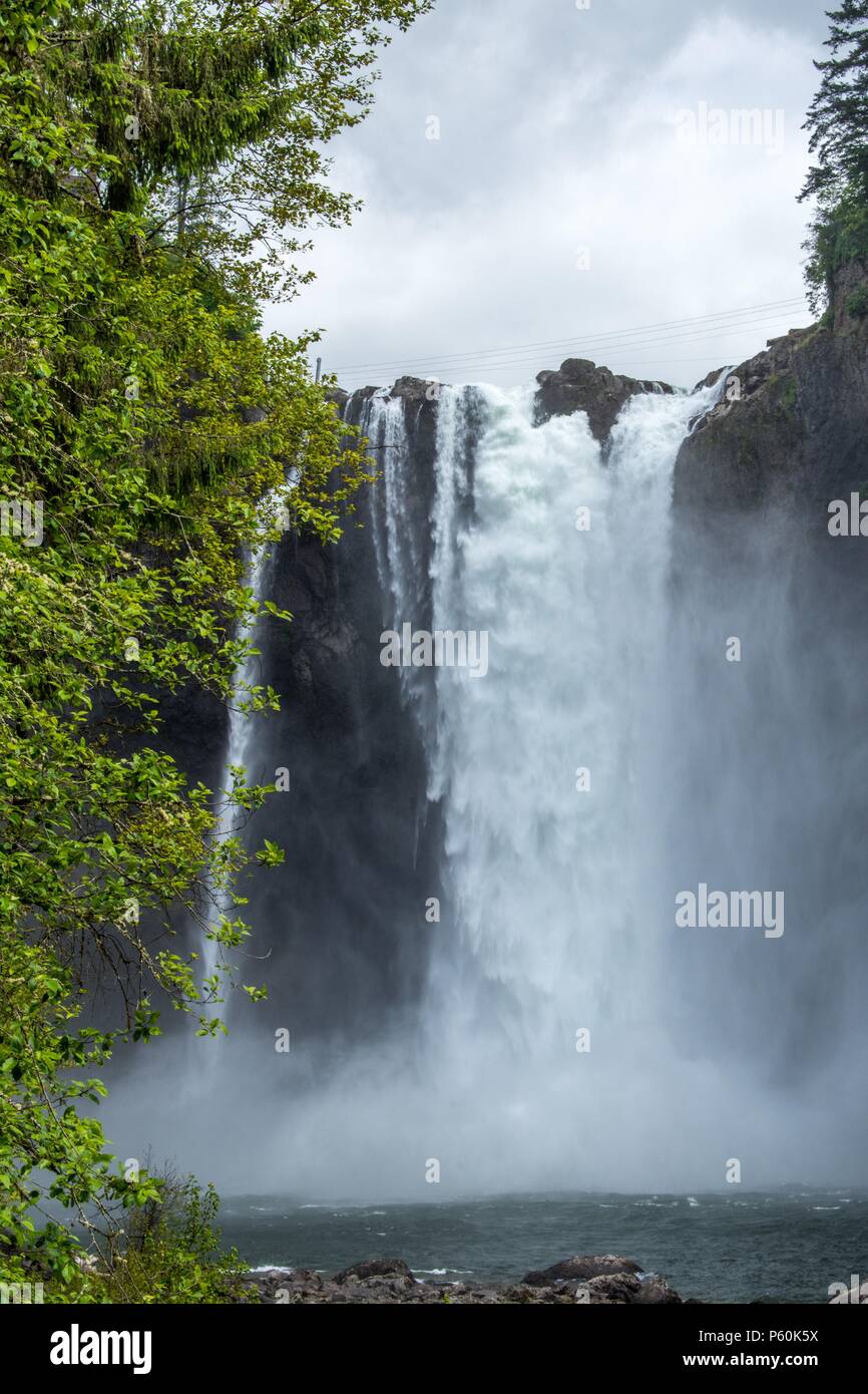 Snoqualmie falls, Lower Falls, Washington State Banque D'Images