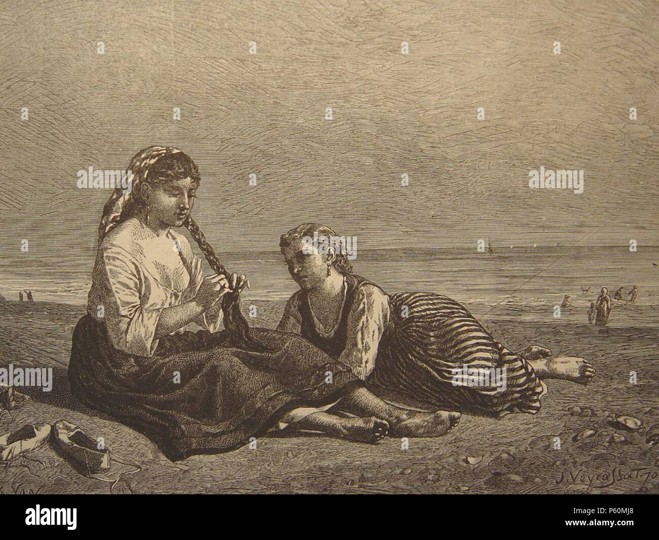 N/A. femmes basquaises au bord de la mer par J.Veyrassat . Jules Jacques Veyrassat (1828-1893) Noms alternatifs Jules Veyrassat, veyrassat Jules-Jacques Veyrassat ; j. ; J. veyrassat ; j. j. veyrassat Veyrassat, peintre et graveur français Description Date de naissance/décès 12 Avril 1828 2 juillet 1893 Lieu de naissance/décès Paris 9ème arrondissement de Paris, lieu de travail Pays-bas (1862) contrôle d'autorité : Q3188680 VIAF:34391630 ISNI:0000 0000 6705 6448 ULAN:500009250 RCAC:c2002015092 GND:1042043647 552 Femmes basquaises WorldCat Banque D'Images