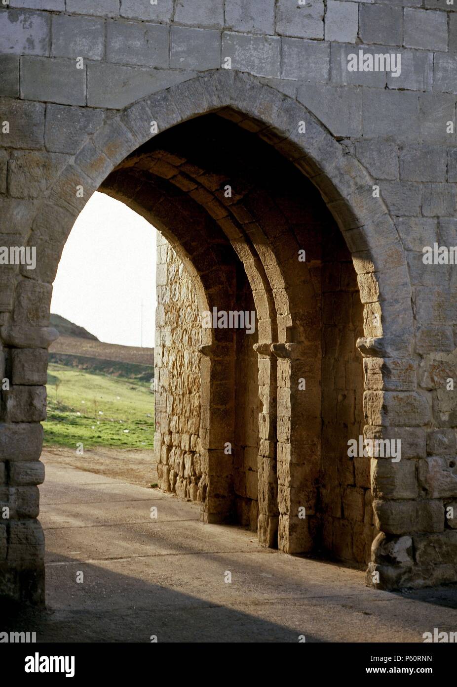 ARCO DE LA PUERTA DE LOS HERREROS EN LA MURALLA. Lieu : extérieur, Soria, ESPAGNE. Banque D'Images