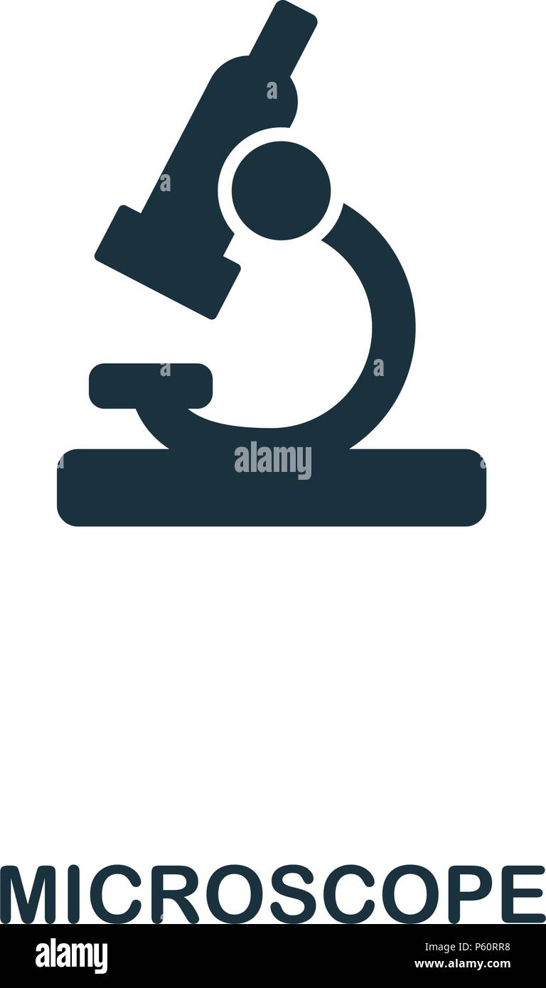 L'icône de microscope. L'icône de style de ligne design. L'ASSURANCE-CHÔMAGE. Illustration de l'icône de microscope. Les pictogrammes isolé sur blanc. Prêt à utiliser dans la conception de sites web, applications, logiciel, imprimer. Illustration de Vecteur