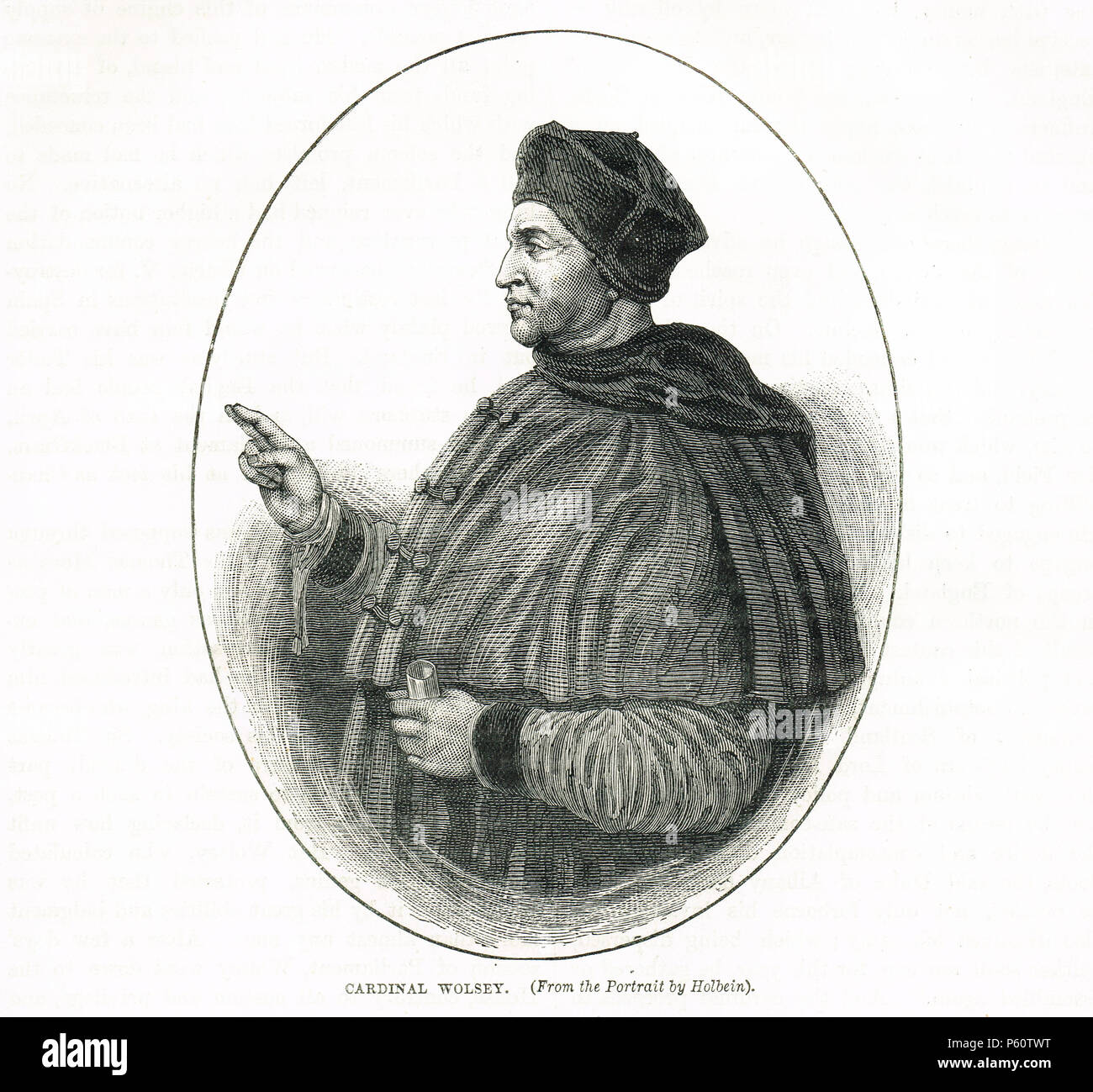 Le Cardinal Thomas Wolsey, après Holbein Banque D'Images