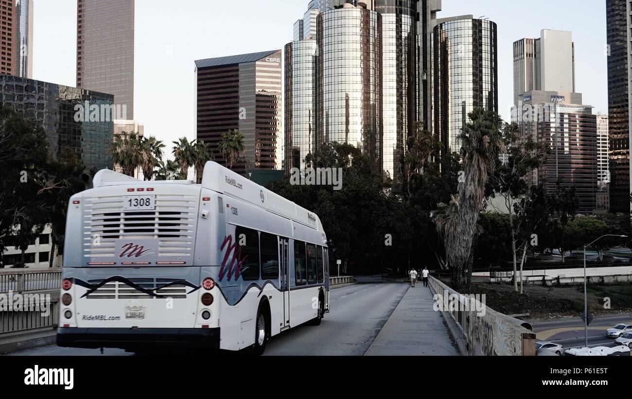 LA DTLA Métro Banque D'Images