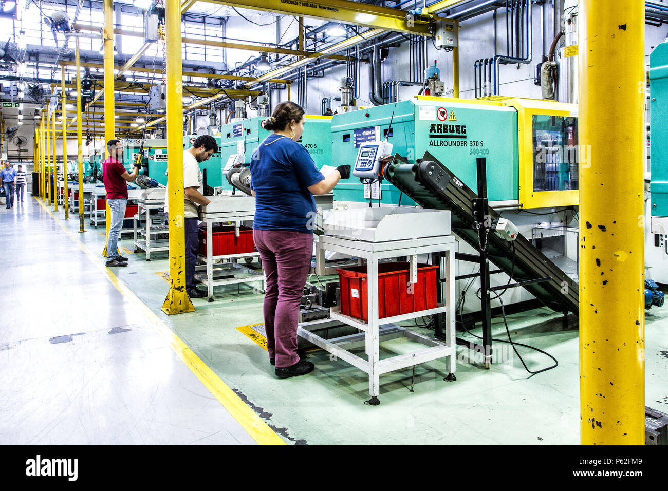 Installation industrielle de fabrication dans le sud du Brésil. Banque D'Images