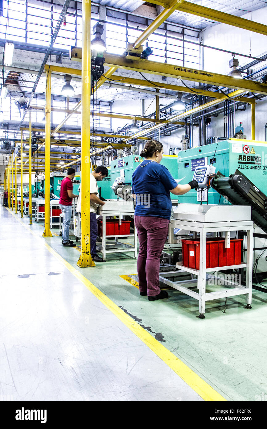 Installation industrielle de fabrication dans le sud du Brésil. Banque D'Images