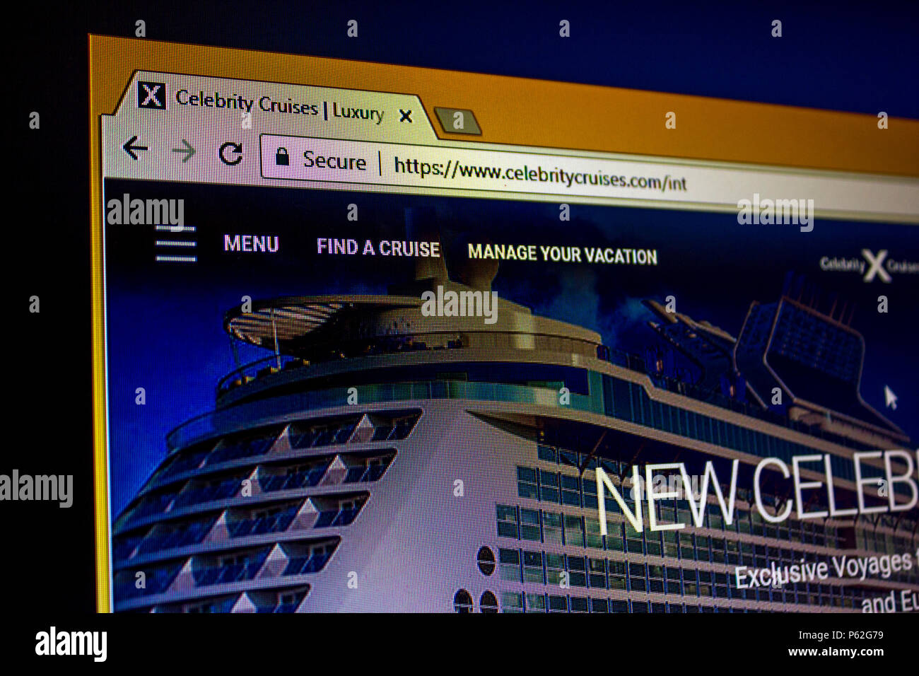 Site web - Celebrity Cruises Banque D'Images