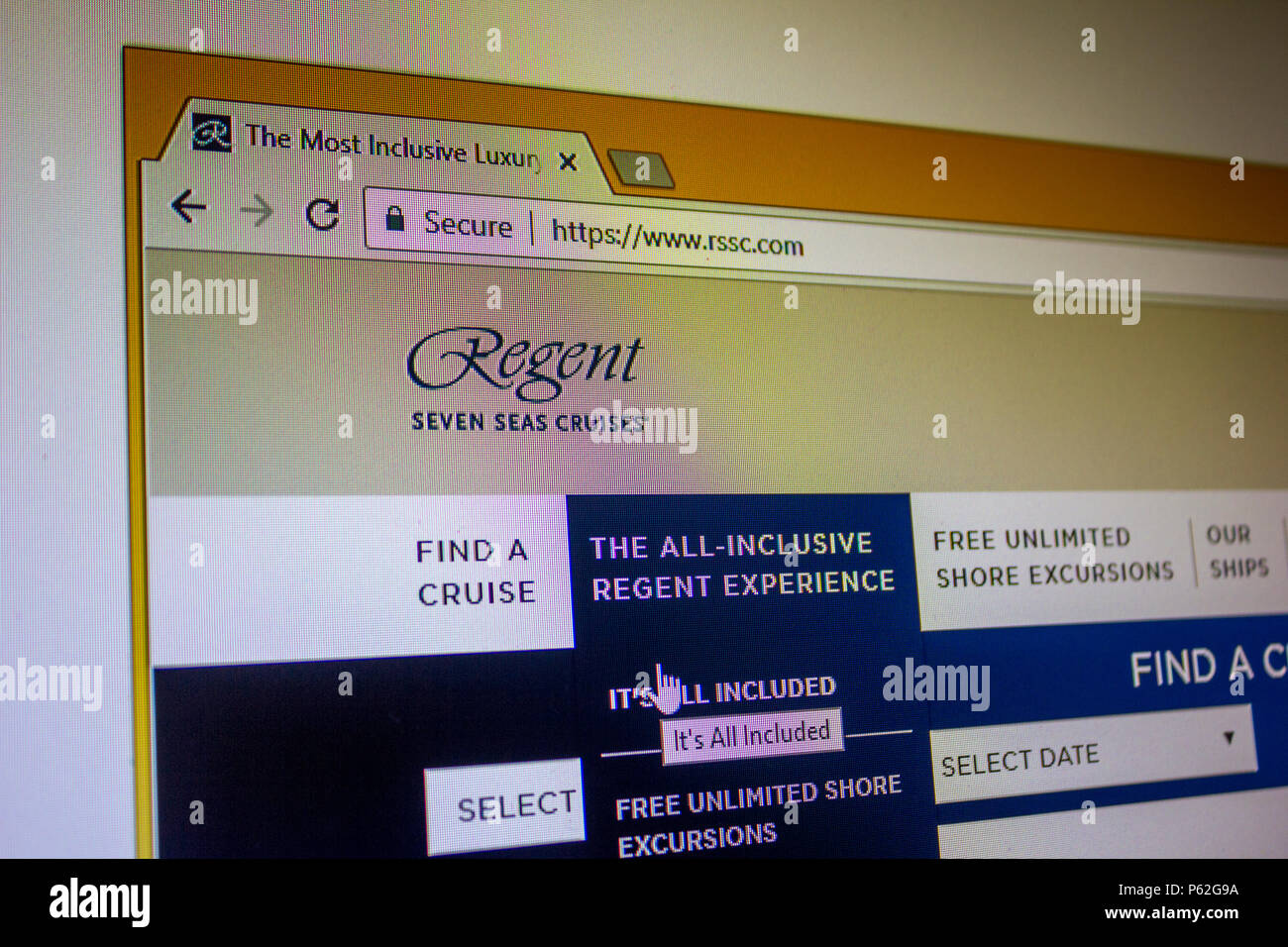 Site web - Regent Seven Seas Cruises Banque D'Images