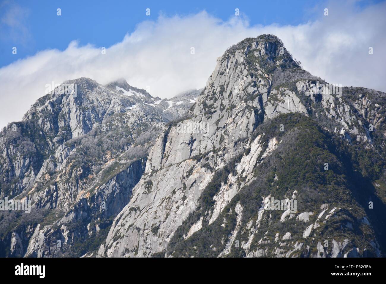 Paysages de la Carretera Austral en Patagonie, au Chili. Chaiten Banque D'Images