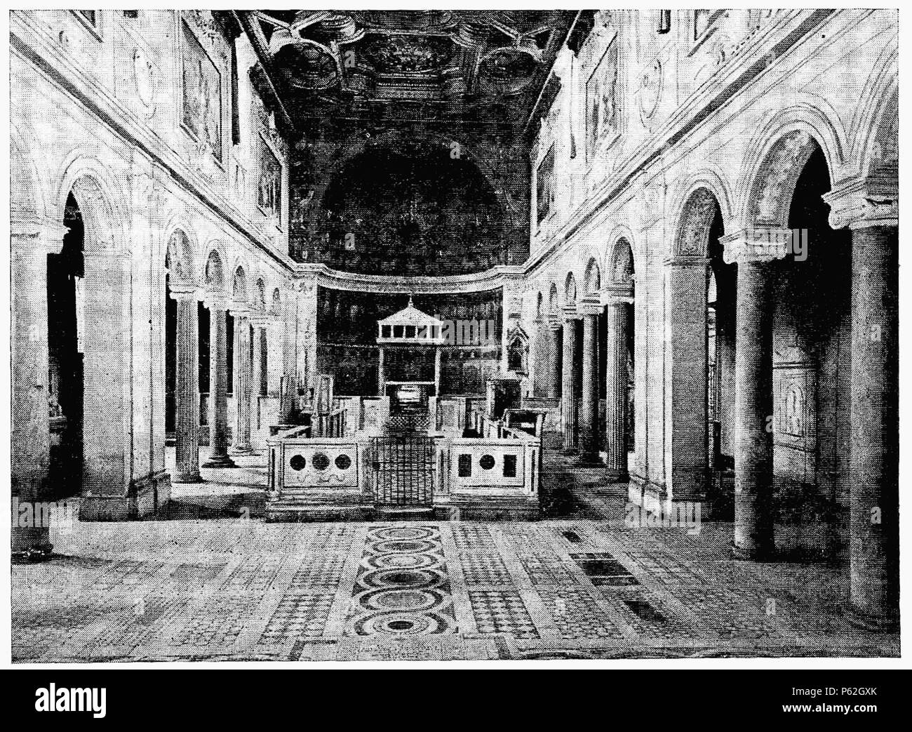 404 D527 - intérieur de l'église saint-clément -liv3-CH5 Banque D'Images