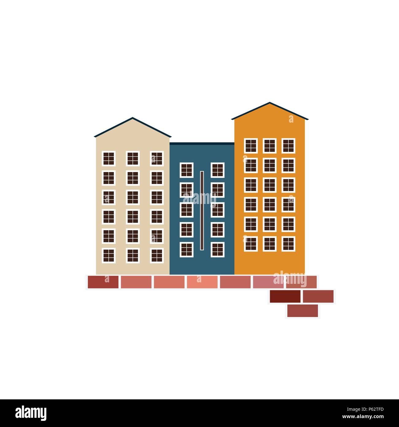 Concept immobilier.Appartements à vendre / Location Illustration de Vecteur
