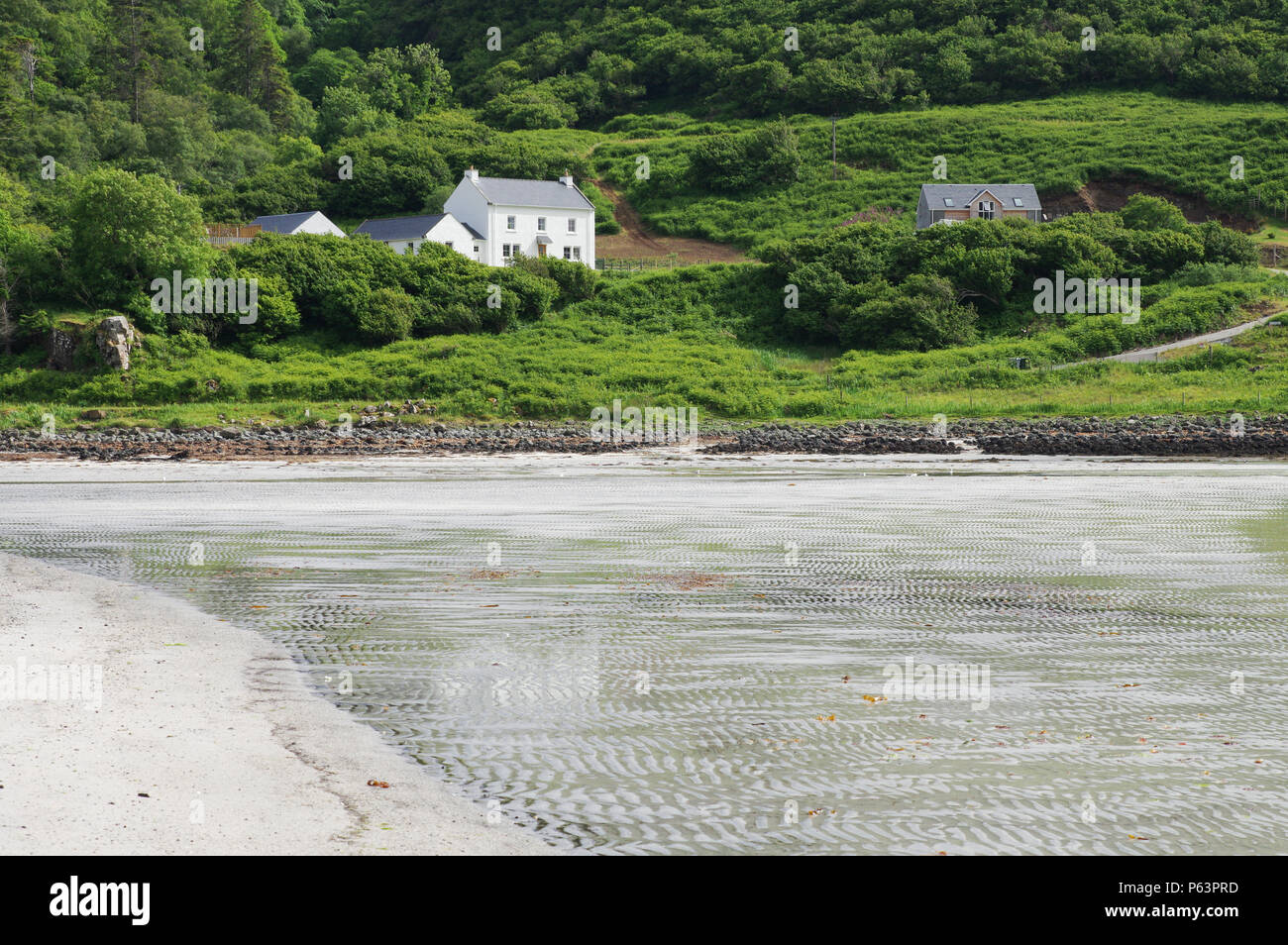 Belle plage de sable blanc de Calgary sur l'île de Mull en Ecosse, Inner Hebrides Banque D'Images