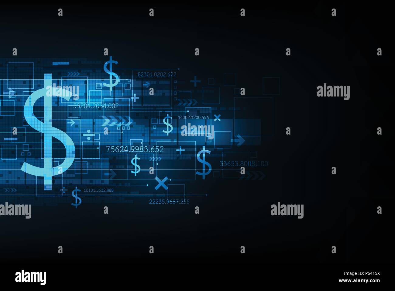 L'argent électronique alternative à l'avenir. Illustration de Vecteur