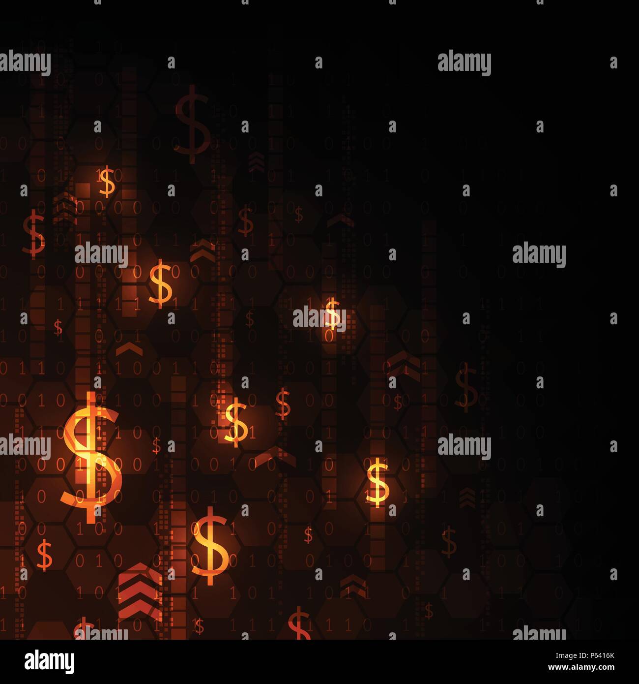 L'argent électronique alternative à l'avenir. Illustration de Vecteur