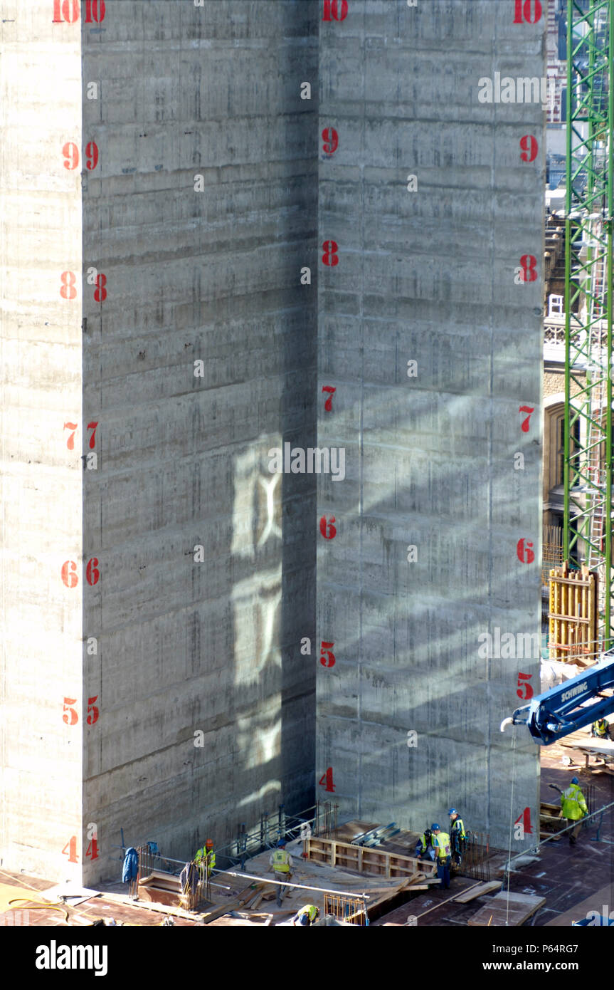 New Street Square site de construction, Londres, Royaume-Uni, par Bennetts Associates et titres fonciers Banque D'Images