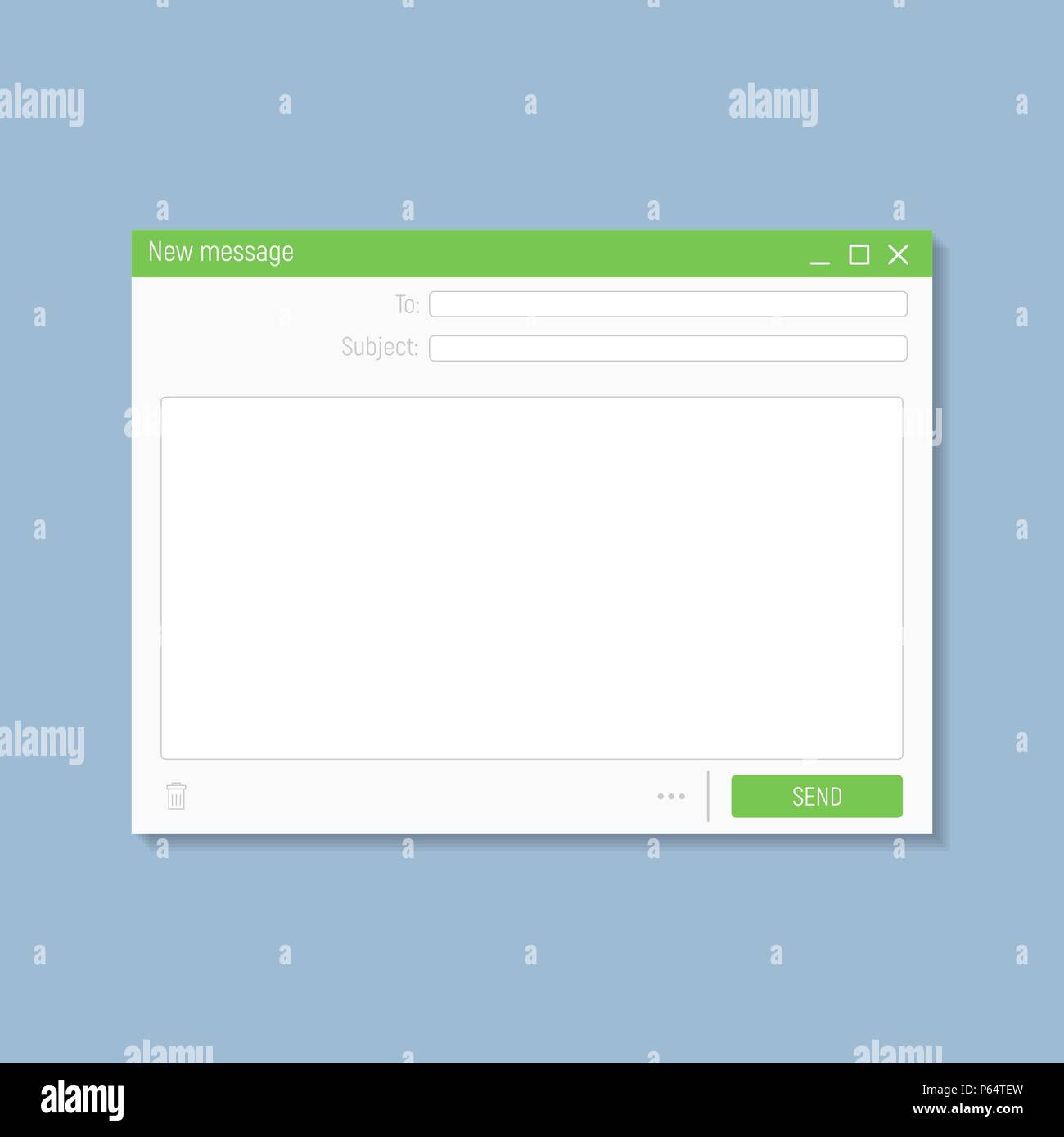 Email modèle vierge Illustration de Vecteur