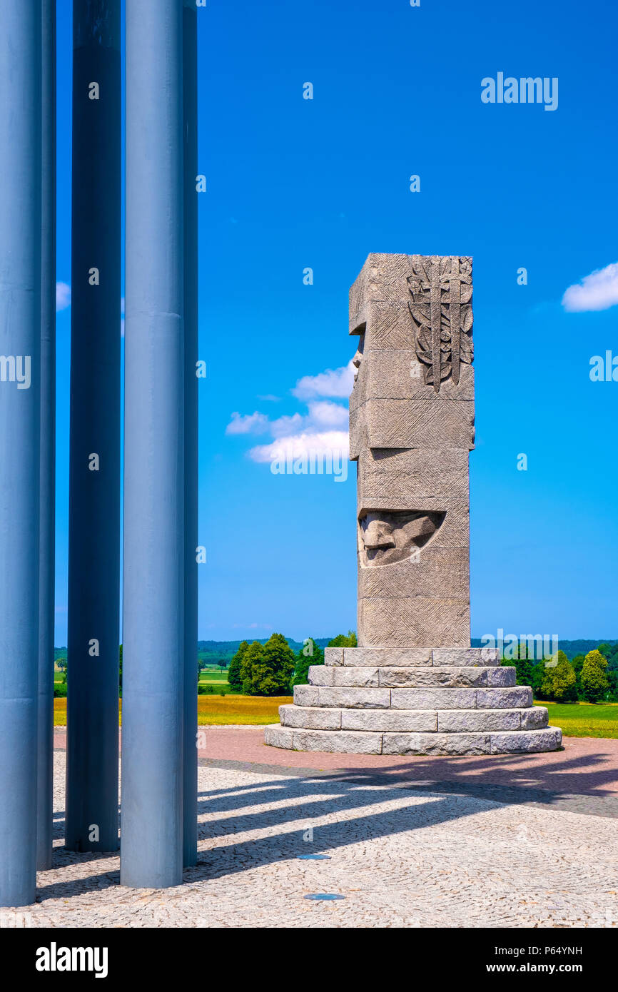 Grunwald, Warmian-Masurian / Pologne - 2018/06/16 : bataille de Grunwald monument et musée de bataille historique entre la Pologne, la Lituanie et l'Ordre Teutonique K Banque D'Images