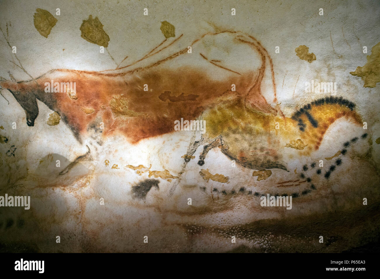 Lascaux IV - Montignac-Lascaux Centre International d'art Cave Fin des travaux. Presque une copie complète de la grotte originale (2016/10/24) Banque D'Images