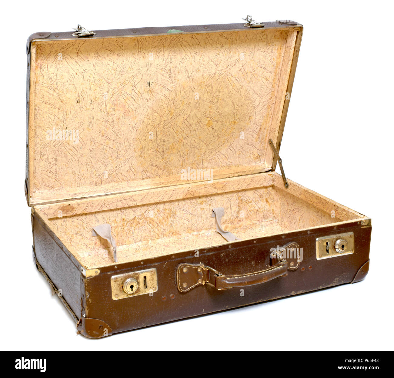 Vieille valise, voyage, assurance ou de bagages. Valise vintage, rétro