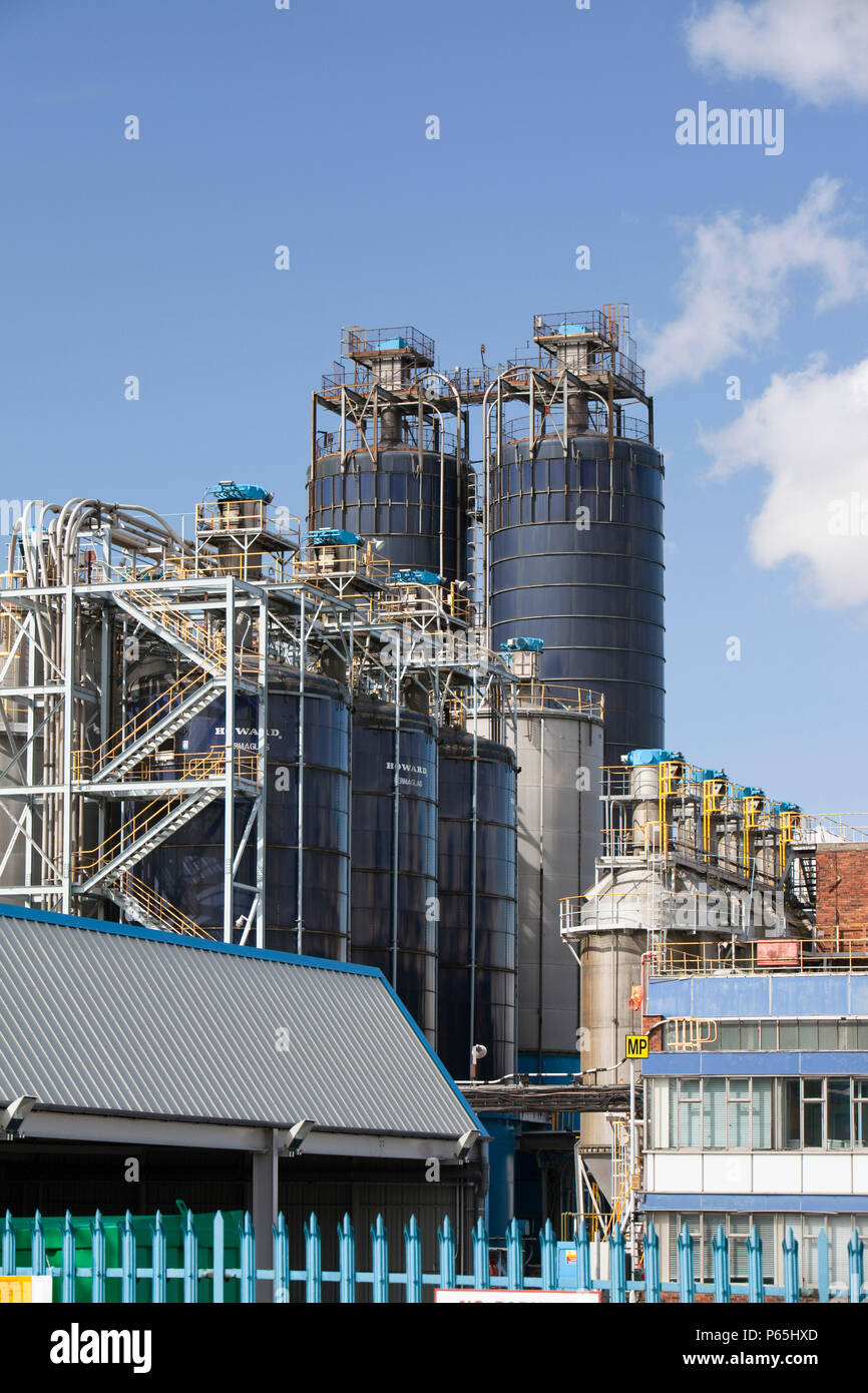 L'usine de plastiques Sabic sur le complexe industriel à Grangemouth, Ecosse, Royaume-Uni. Banque D'Images