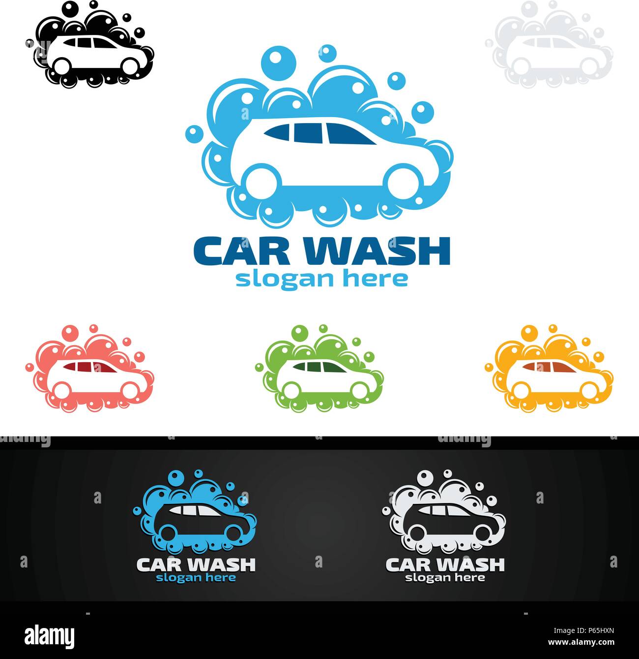 Logo de lavage de voiture, lavage et nettoyage de voiture, vecteur de  conception de logo Image Vectorielle Stock - Alamy