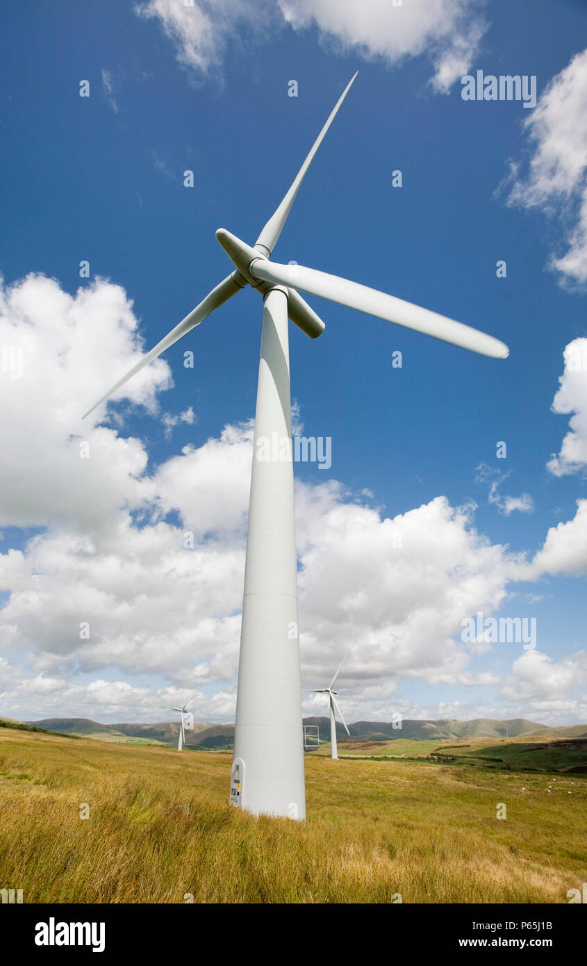 Éoliennes à Lambrigg wind farm, administré par Npower, près de, Sedburgh, Cumbria (Royaume-Uni). Banque D'Images