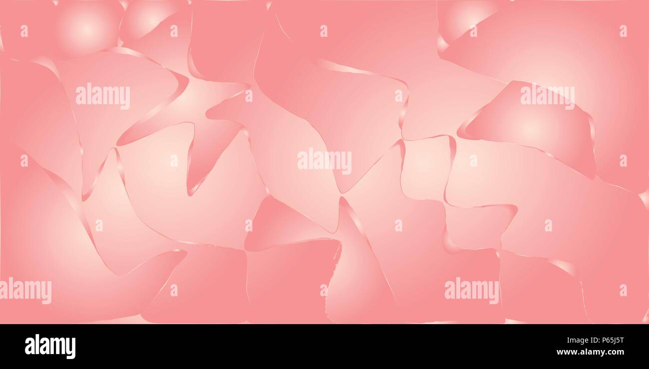 Pink background vector métalliques ondulées avec des fissures et des blobs. Illustration de Vecteur