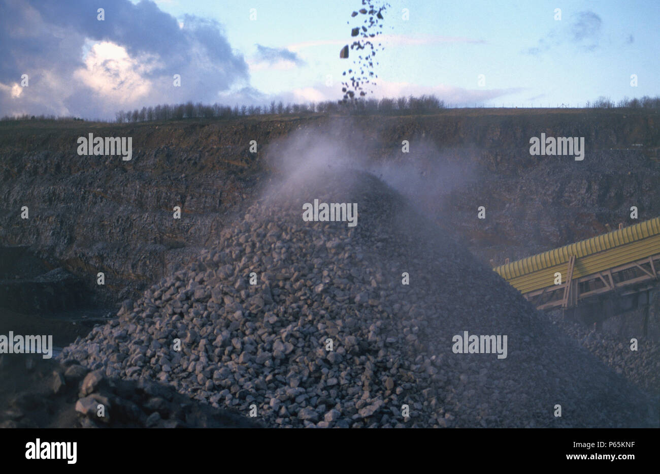 Hanson Aggregates Quarry, Frome, Somerset Banque D'Images
