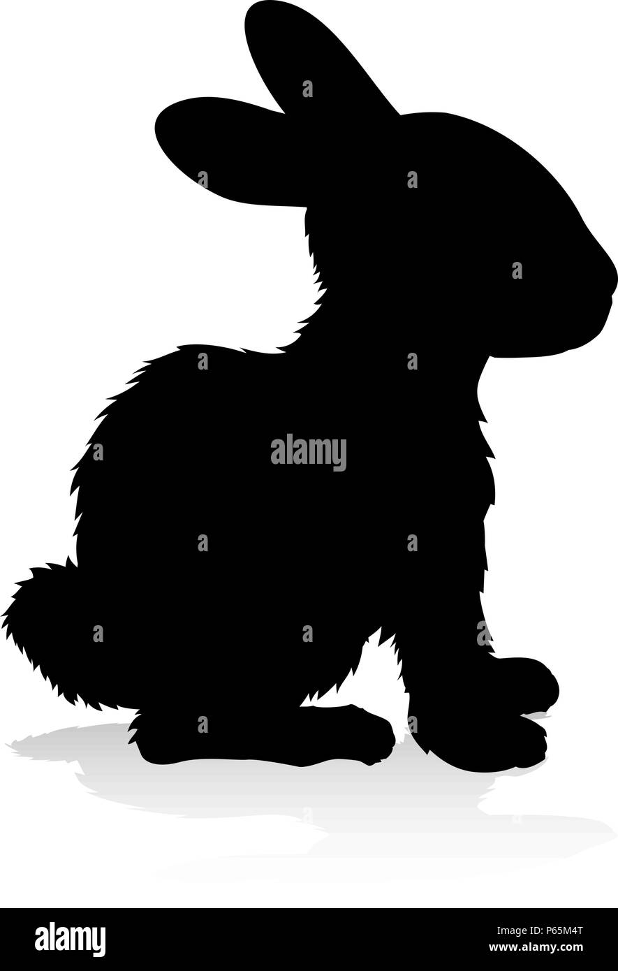 Silhouette d'animaux lapin Illustration de Vecteur