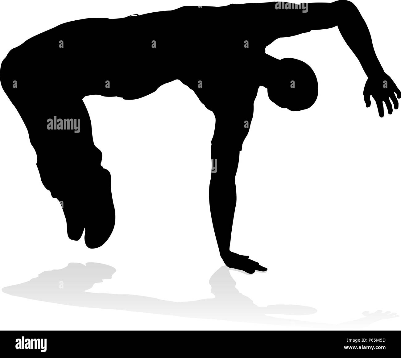 Street Dance Dancer Silhouette Illustration de Vecteur