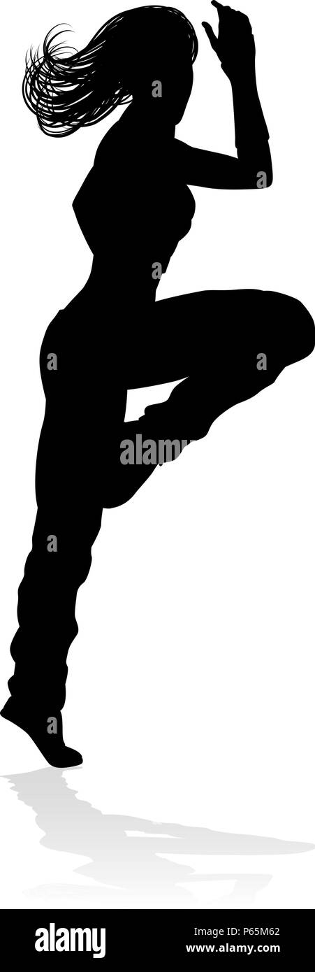 Street Dance Dancer Silhouette Illustration de Vecteur