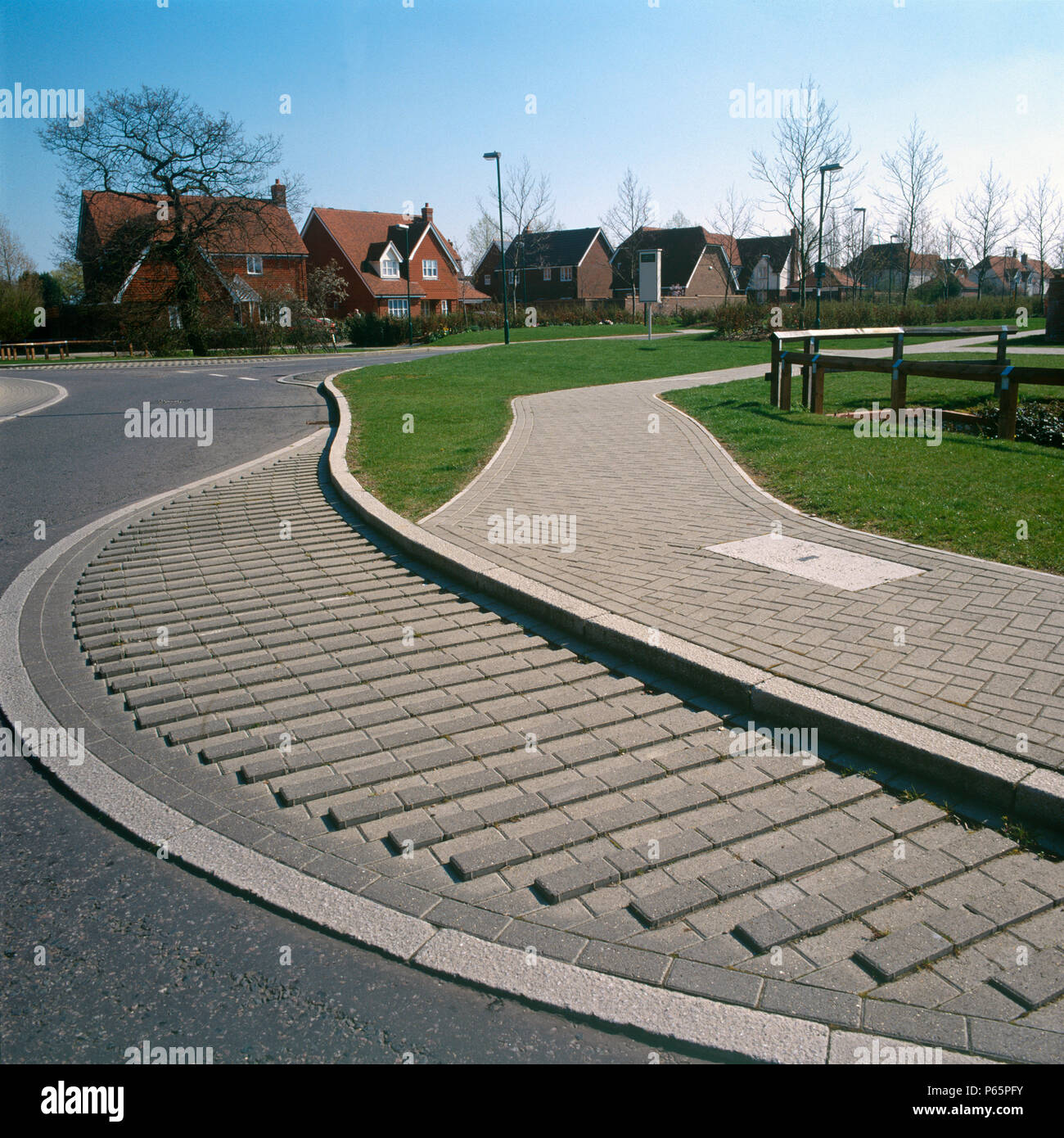 La conception du réseau routier, y compris la sécurité d Banque D'Images