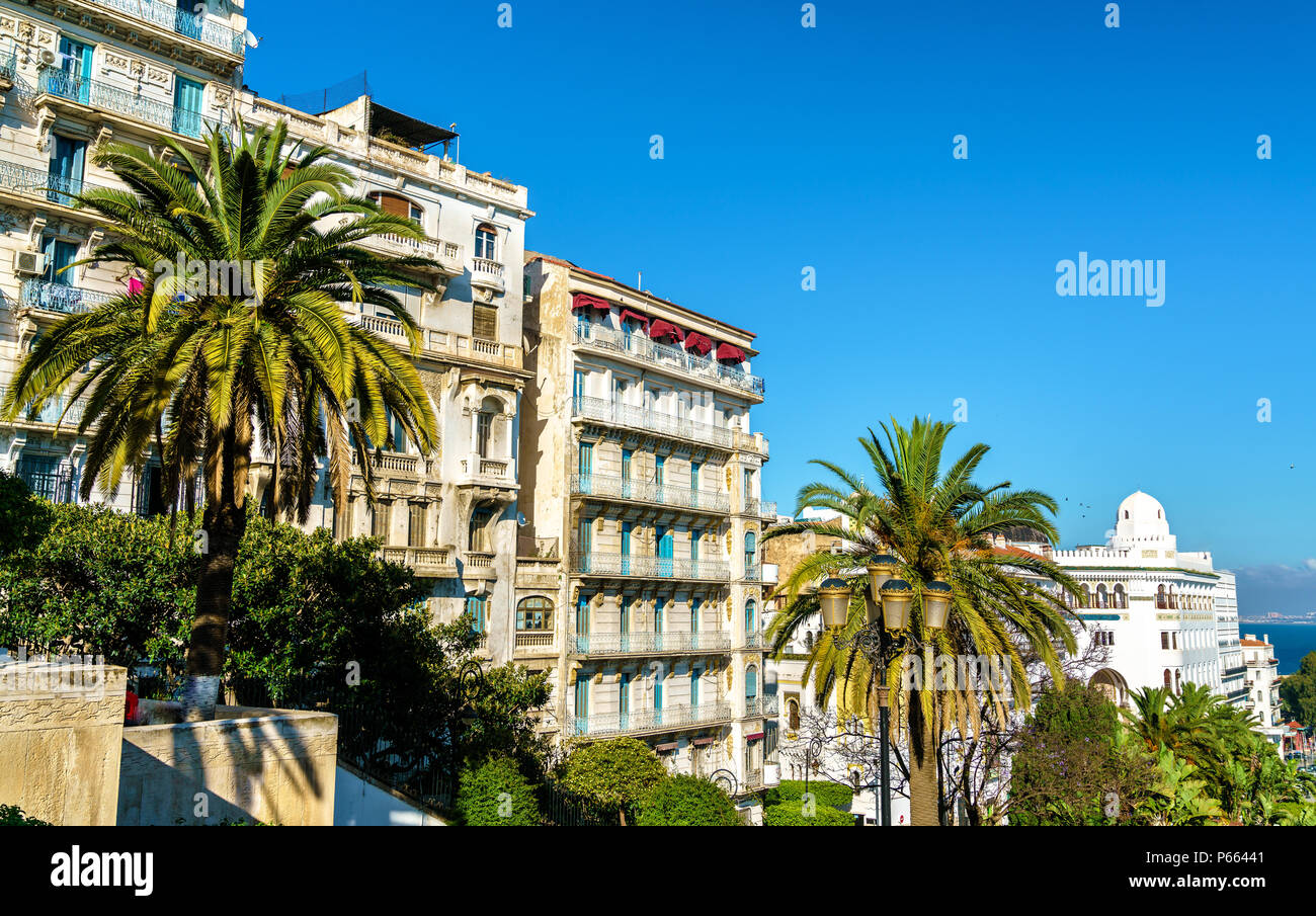 De l'architecture néo-mauresque à Alger, Algérie Banque D'Images